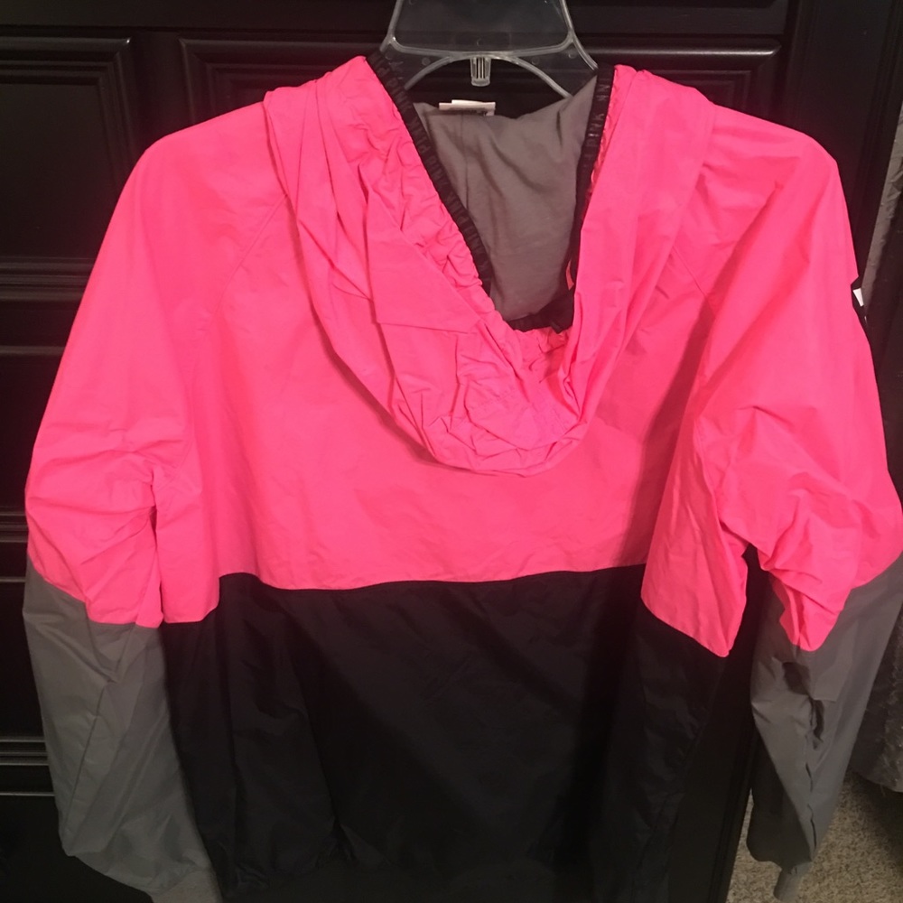 Pink water proof jacket
